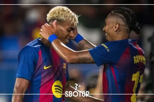 SBOTOP: ห้องแต่งตัวบาร์เซโลนาระอุ! ราฟินญาโกรธจัด โทษลามีน ยามาลเป็นต้นเหตุความพ่ายแพ้ในเอล กลาซิโก้